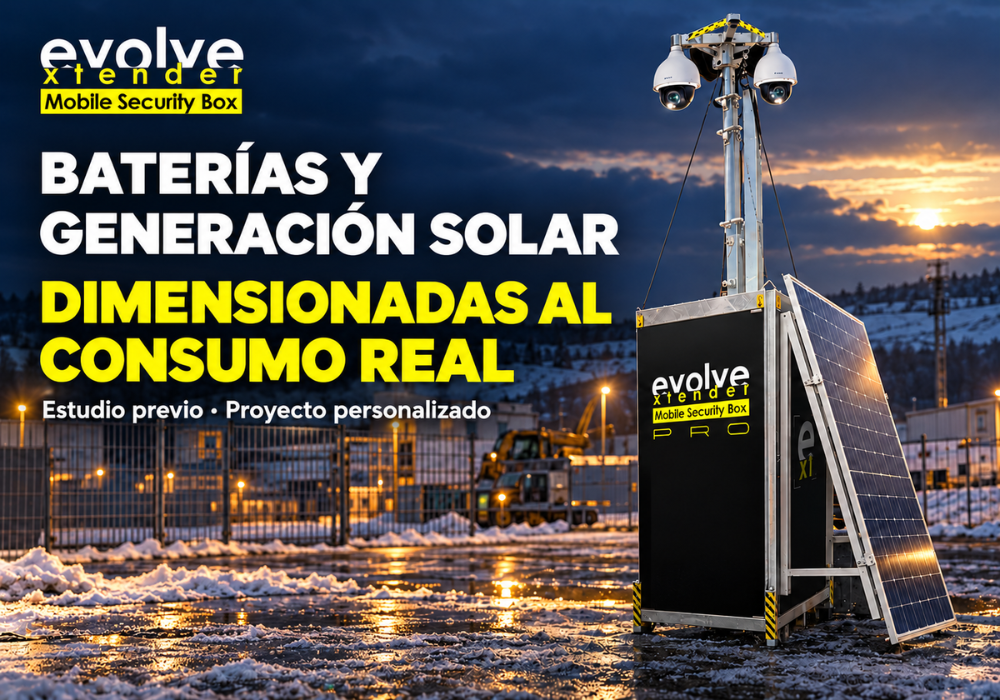 Evolve Xtender PRO con captación solar y alimentación dimensionada para las necesidades del proyecto